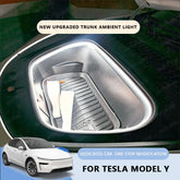 For Tesla Model Y S X Car Front Trunk Decorative Fitting  modification light Atmosphere lights White warm white  LED Light Bar